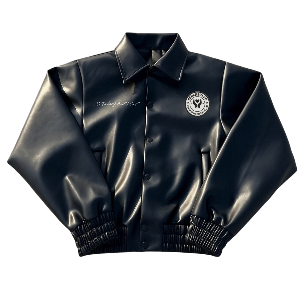 LATHER VARSITY JACKET